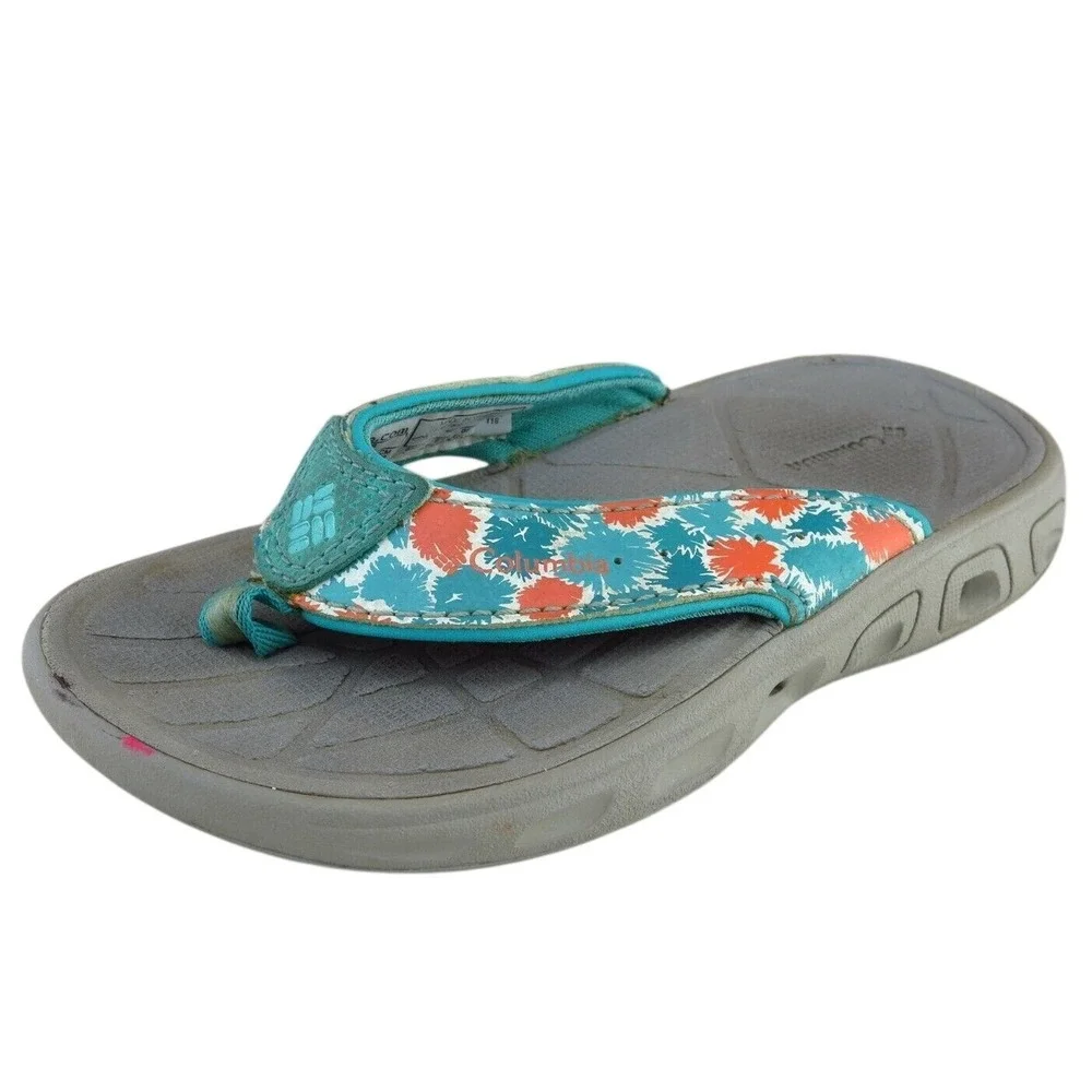 Columbia Toddler Girls 8 Medium‎ Blue Flip Flop Synthetic